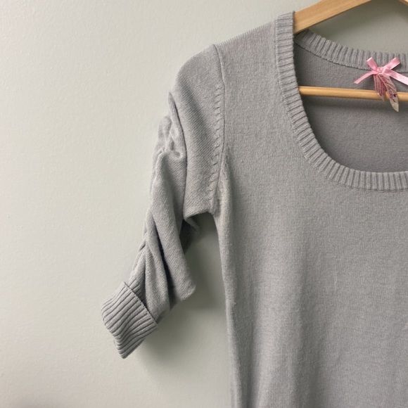 👗🎀👗DEREK STONE SOFT GREY “nothing could be cuter!” SWEATER DRESS SIZE SMALL - Picture 10 of 12